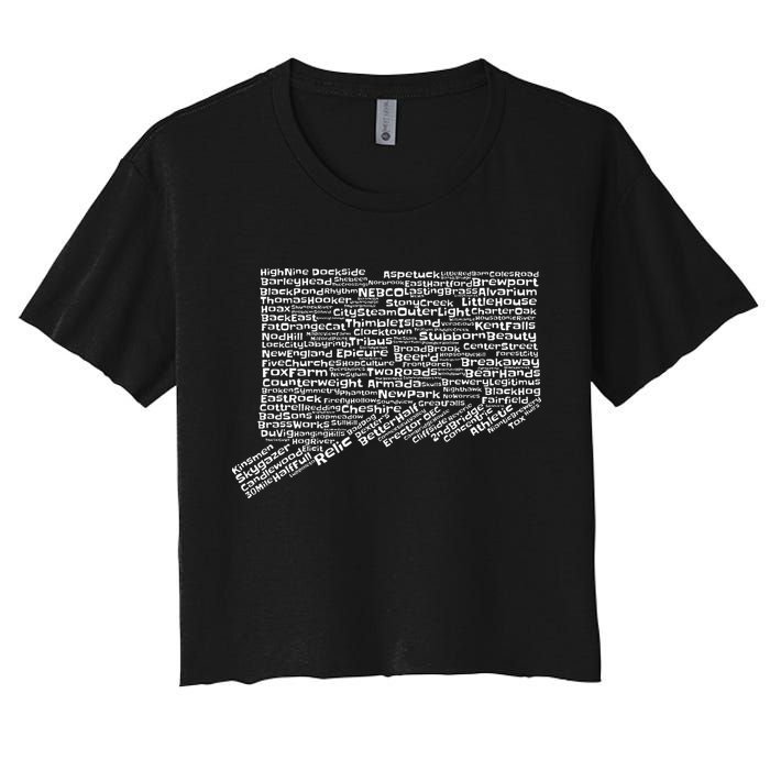 Drink Local Connecticut Breweries Women's Crop Top Tee