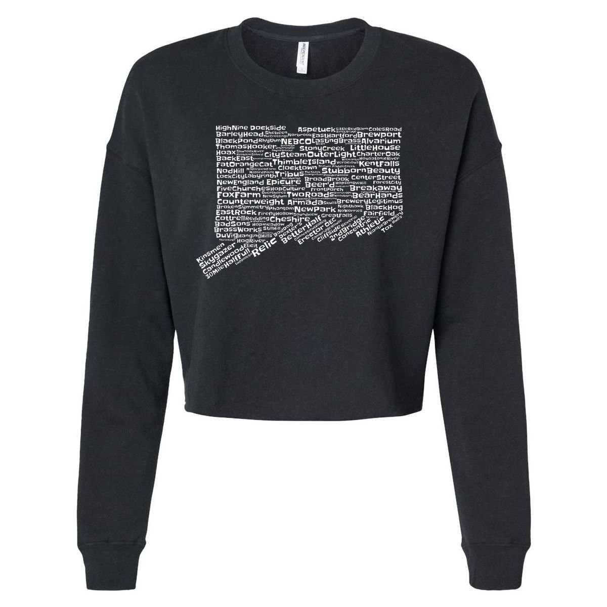 Drink Local Connecticut Breweries Cropped Pullover Crew