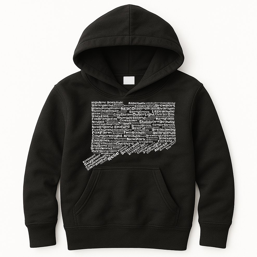 Drink Local Connecticut Breweries Kids Hoodie