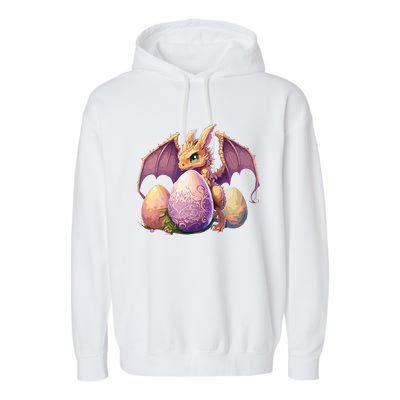 Dragon Lover Collecting Easter Eggs Cute rabbit Garment-Dyed Fleece Hoodie