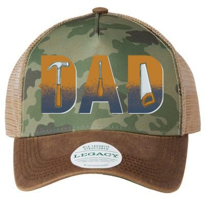 Dad Life Construction Fathers Day Builder Legacy Tie Dye Trucker Hat