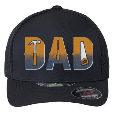 Dad Life Construction Fathers Day Builder Flexfit Unipanel Trucker Cap