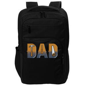 Dad Life Construction Fathers Day Builder Impact Tech Backpack