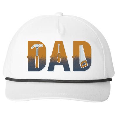 Dad Life Construction Fathers Day Builder Snapback Five-Panel Rope Hat