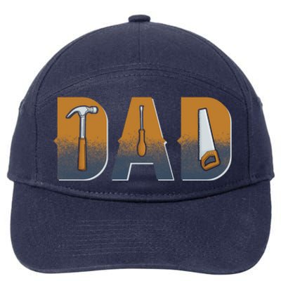 Dad Life Construction Fathers Day Builder 7-Panel Snapback Hat