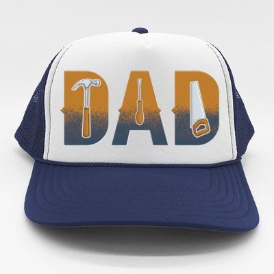 Dad Life Construction Fathers Day Builder Trucker Hat