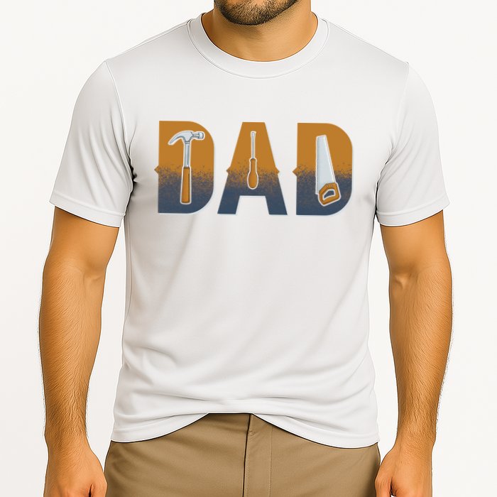 Dad Life Construction Fathers Day Builder Cooling Performance Crew T-Shirt
