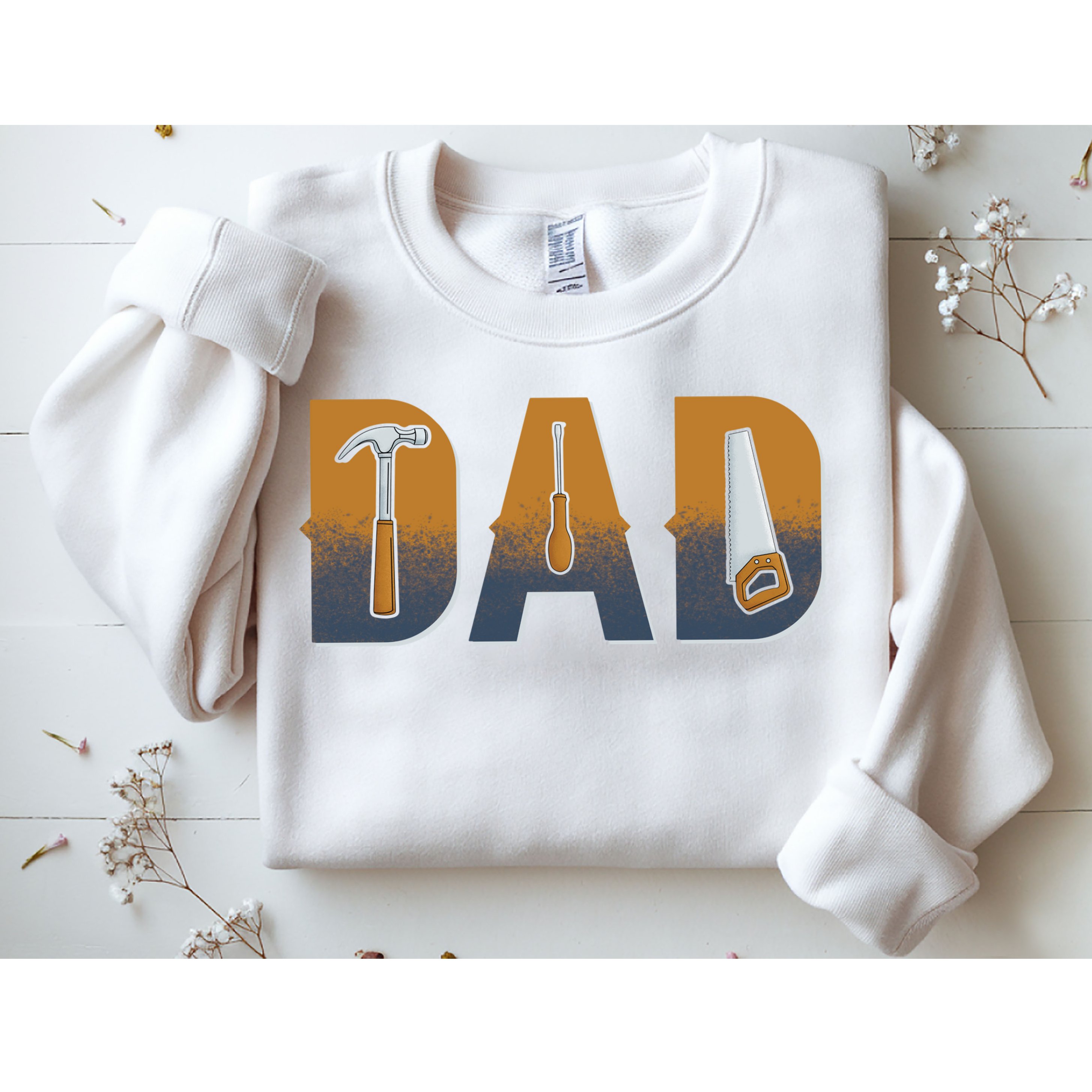 Dad Life Construction Fathers Day Builder Sweatshirt