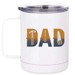 Dad Life Construction Fathers Day Builder 12 oz Stainless Steel Tumbler Cup