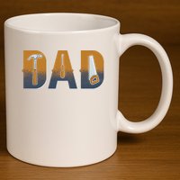 Dad Life Construction Fathers Day Builder 11oz C Handle Ceramic Mug