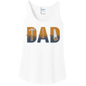 Dad Life Construction Fathers Day Builder Ladies Essential Tank