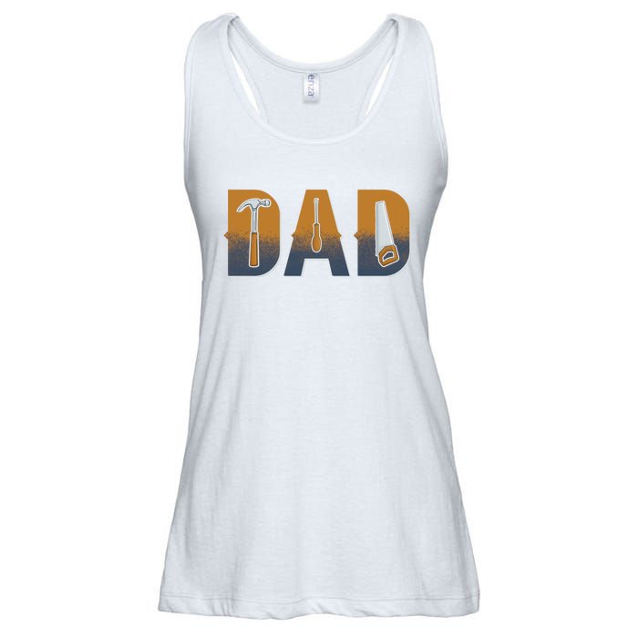 Dad Life Construction Fathers Day Builder Ladies Essential Flowy Tank