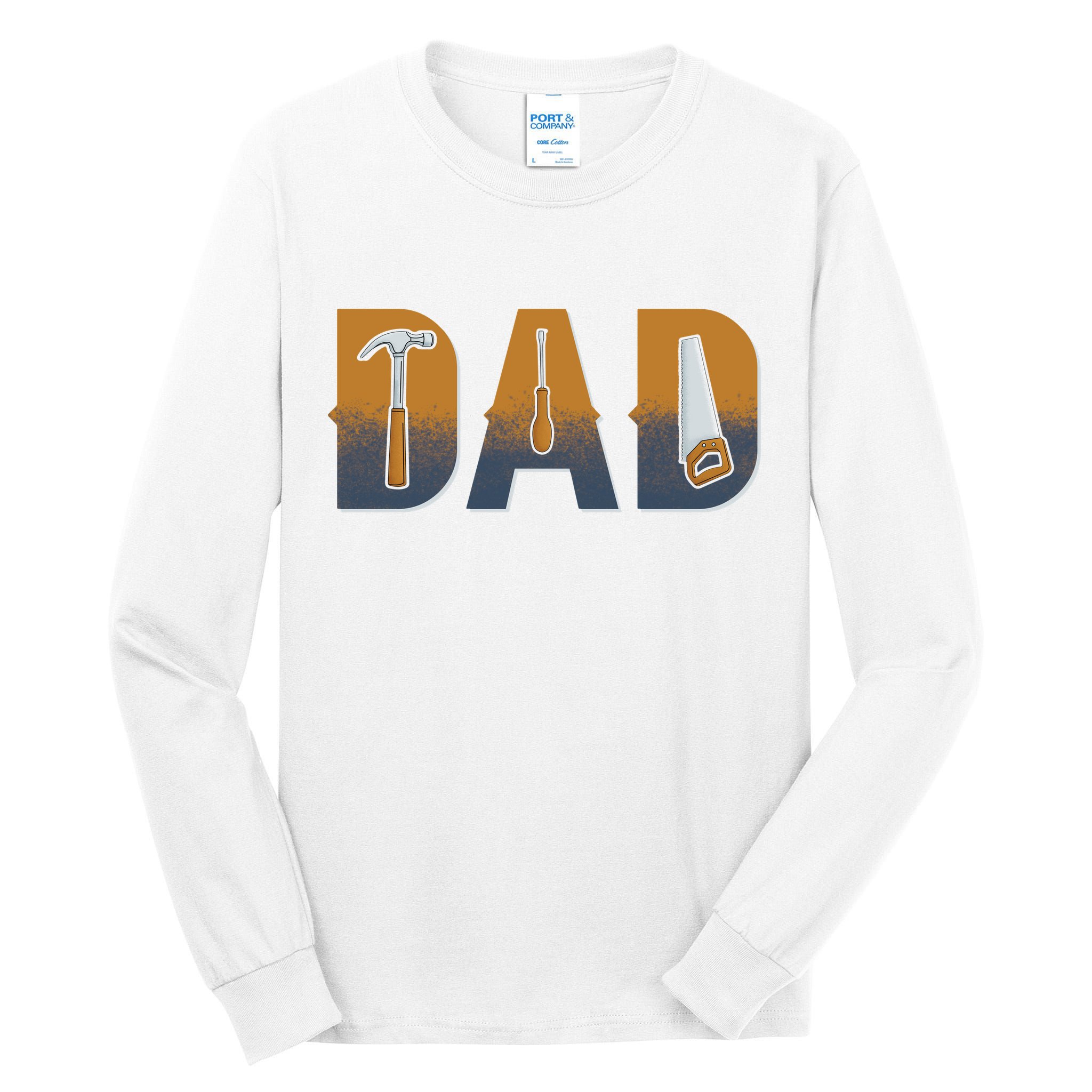 Dad Life Construction Fathers Day Builder Tall Long Sleeve T-Shirt