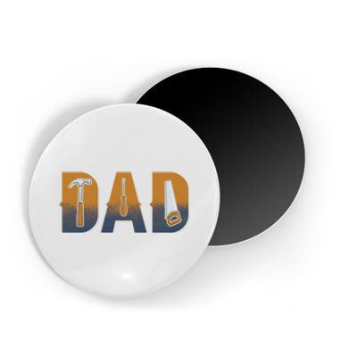 Dad Life Construction Fathers Day Builder Magnet