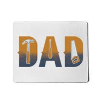 Dad Life Construction Fathers Day Builder Mousepad