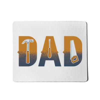 Dad Life Construction Fathers Day Builder Mousepad