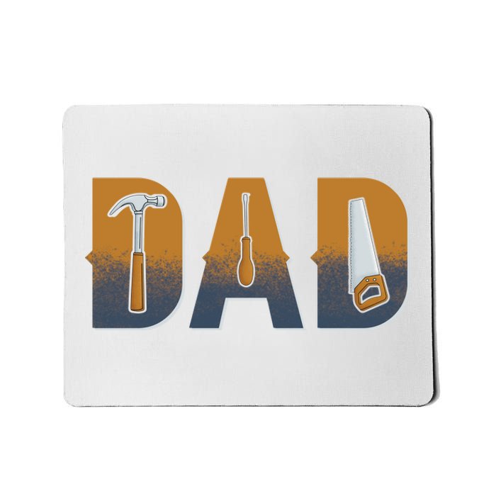 Dad Life Construction Fathers Day Builder Mousepad