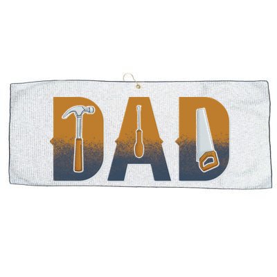 Dad Life Construction Fathers Day Builder Large Microfiber Waffle Golf Towel