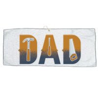 Dad Life Construction Fathers Day Builder Large Microfiber Waffle Golf Towel