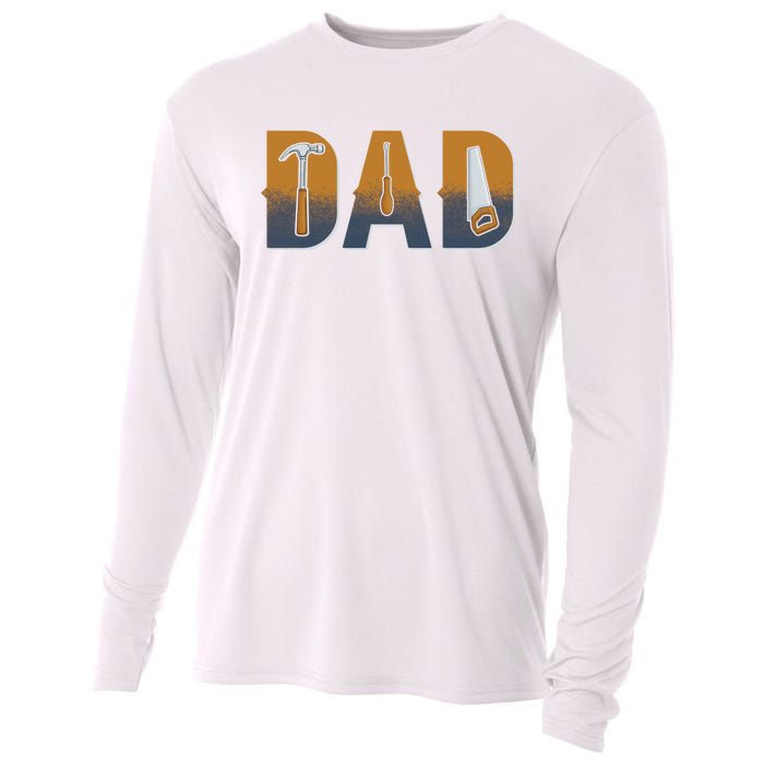 Dad Life Construction Fathers Day Builder Cooling Performance Long Sleeve Crew