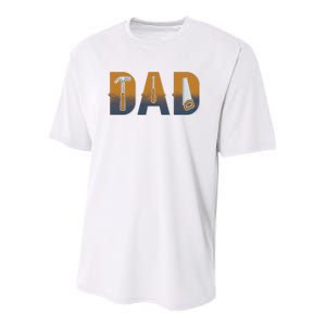 Dad Life Construction Fathers Day Builder Youth Performance Sprint T-Shirt