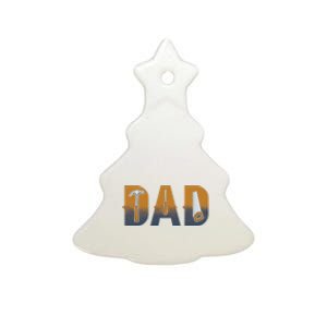 Dad Life Construction Fathers Day Builder Ceramic Tree Ornament