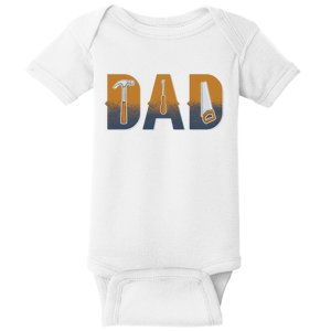 Dad Life Construction Fathers Day Builder Baby Bodysuit