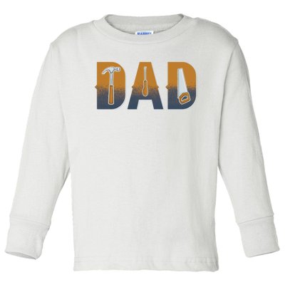 Dad Life Construction Fathers Day Builder Toddler Long Sleeve Shirt