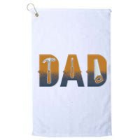 Dad Life Construction Fathers Day Builder Platinum Collection Golf Towel