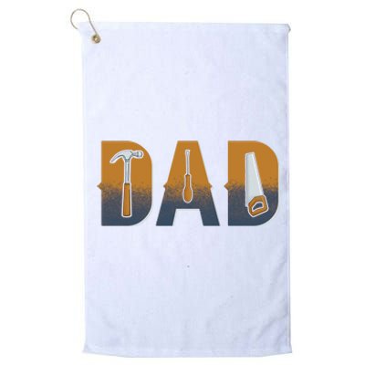 Dad Life Construction Fathers Day Builder Platinum Collection Golf Towel