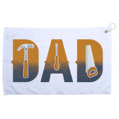 Dad Life Construction Fathers Day Builder Grommeted Golf Towel