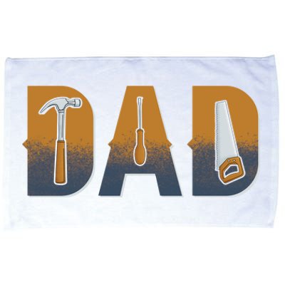 Dad Life Construction Fathers Day Builder Microfiber Hand Towel