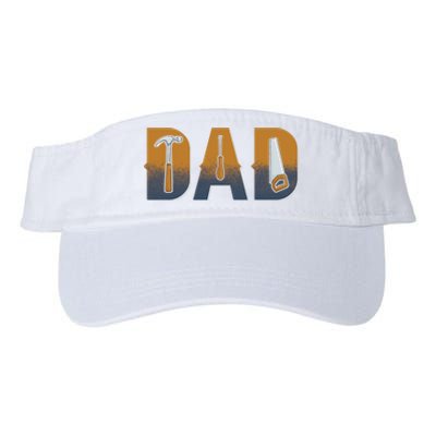 Dad Life Construction Fathers Day Builder Valucap Bio-Washed Visor