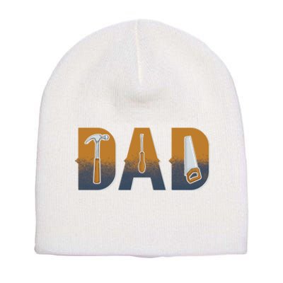 Dad Life Construction Fathers Day Builder Short Acrylic Beanie