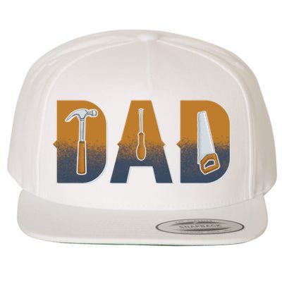 Dad Life Construction Fathers Day Builder Wool Snapback Cap