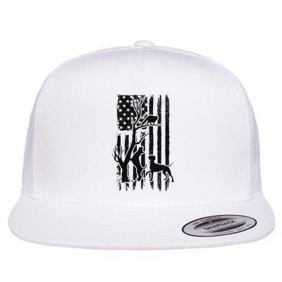 Dog Lover Co. Patriotic Coonhunter Usa Flag Hunting Dog Coon Hound Flat Bill Trucker Hat