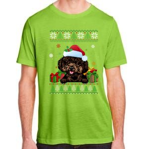 Dog Lovers Cute Poodle Santa Hat Ugly Christmas Sweater Gift Adult ChromaSoft Performance T-Shirt