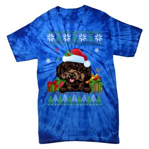 Dog Lovers Cute Poodle Santa Hat Ugly Christmas Sweater Gift Tie-Dye T-Shirt