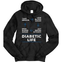 Diabetic Life Cycle Funny Diabetes Awareness Tie Dye Hoodie