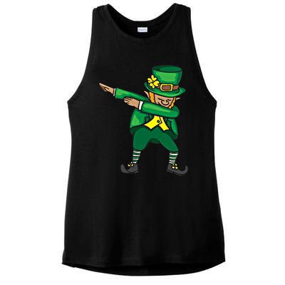 Dabbing Leprechaun Cute St PatS Day Gift Cool Gift Ladies PosiCharge Tri-Blend Wicking Tank