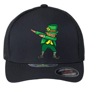 Dabbing Leprechaun Cute St PatS Day Gift Cool Gift Flexfit Unipanel Trucker Cap