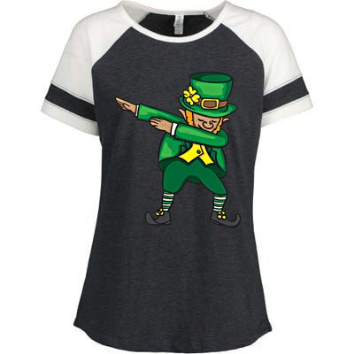 Dabbing Leprechaun Cute St PatS Day Gift Cool Gift Enza Ladies Jersey Colorblock Tee