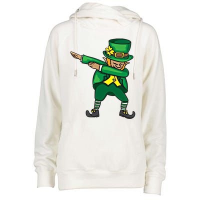 Dabbing Leprechaun Cute St PatS Day Gift Cool Gift Womens Funnel Neck Pullover Hood