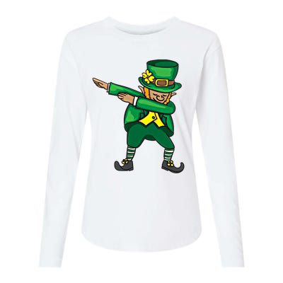 Dabbing Leprechaun Cute St PatS Day Gift Cool Gift Womens Cotton Relaxed Long Sleeve T-Shirt