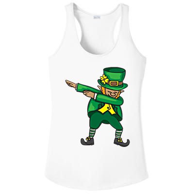 Dabbing Leprechaun Cute St PatS Day Gift Cool Gift Ladies PosiCharge Competitor Racerback Tank