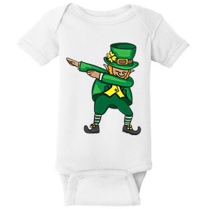 Dabbing Leprechaun Cute St PatS Day Gift Cool Gift Baby Bodysuit