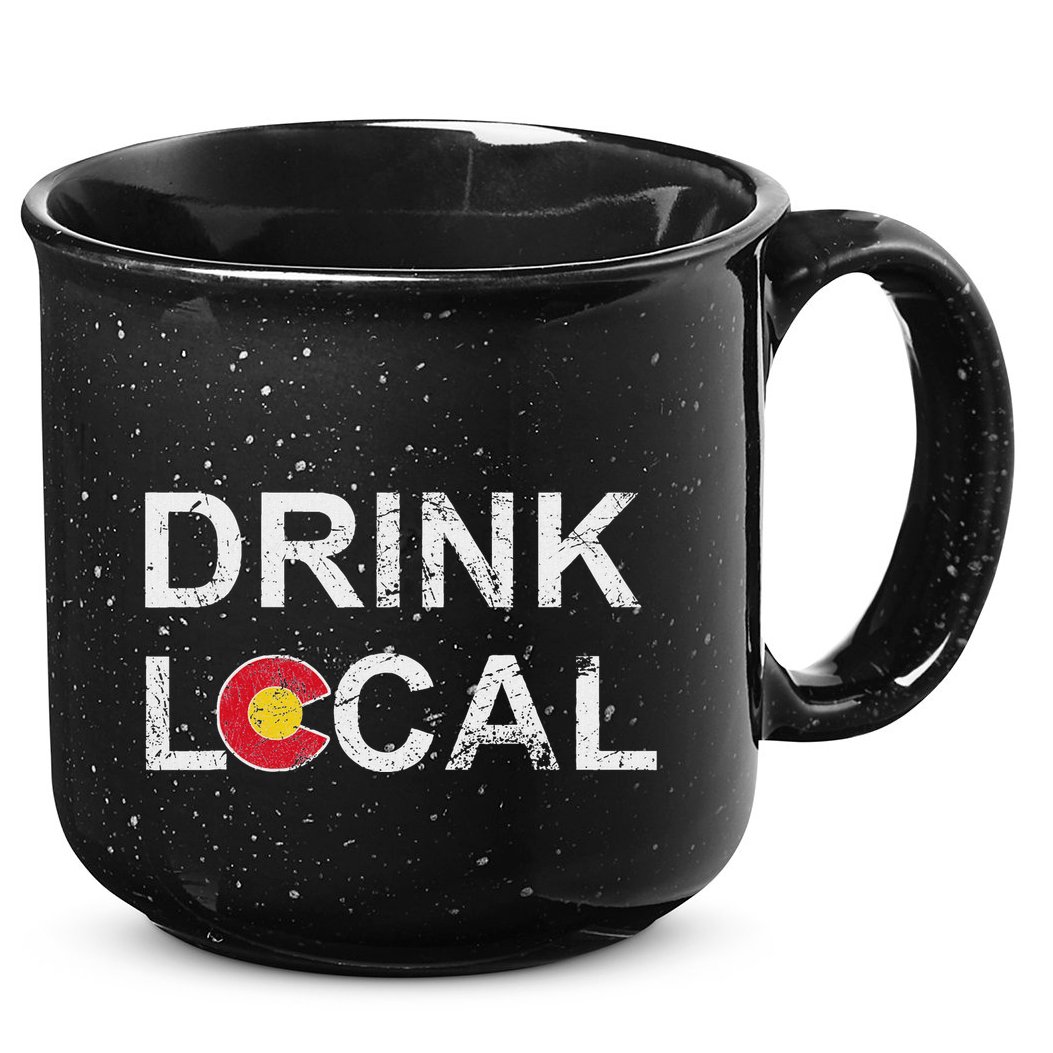Drink Local Colorado Brewery Craft Beer 15oz Campfire Ceramic Mug