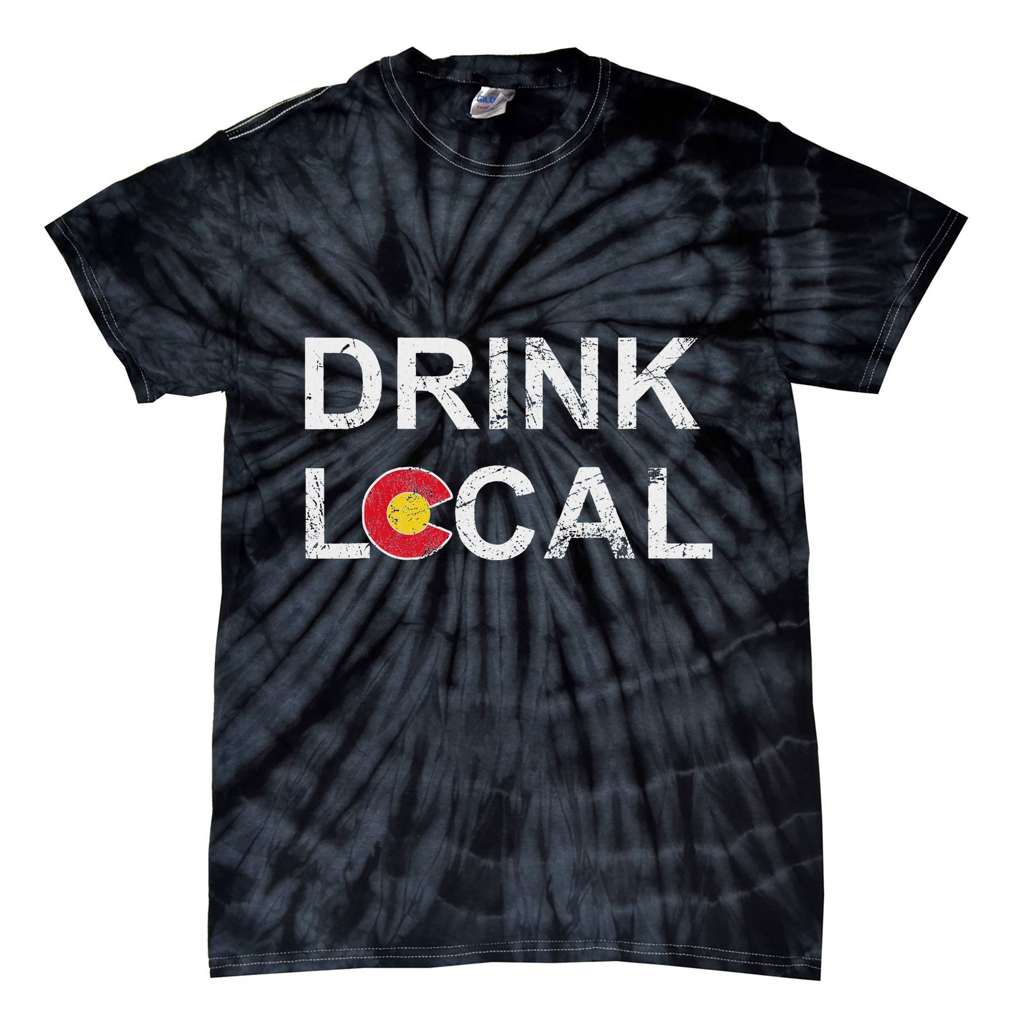 Drink Local Colorado Brewery Craft Beer Tie-Dye T-Shirt