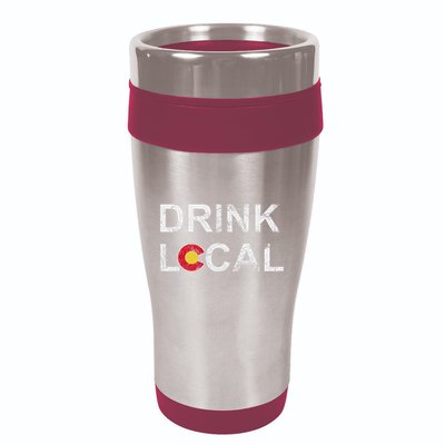 Drink Local Colorado Brewery Craft Beer 16oz Travel Tumbler