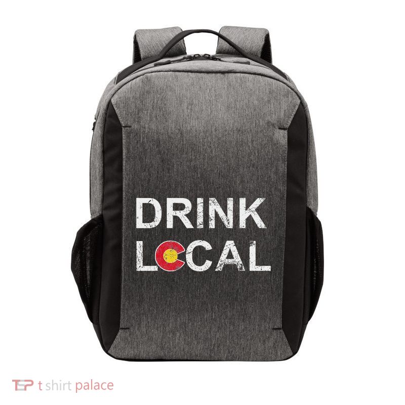 Drink Local Colorado Brewery Craft Beer Vector Backpack